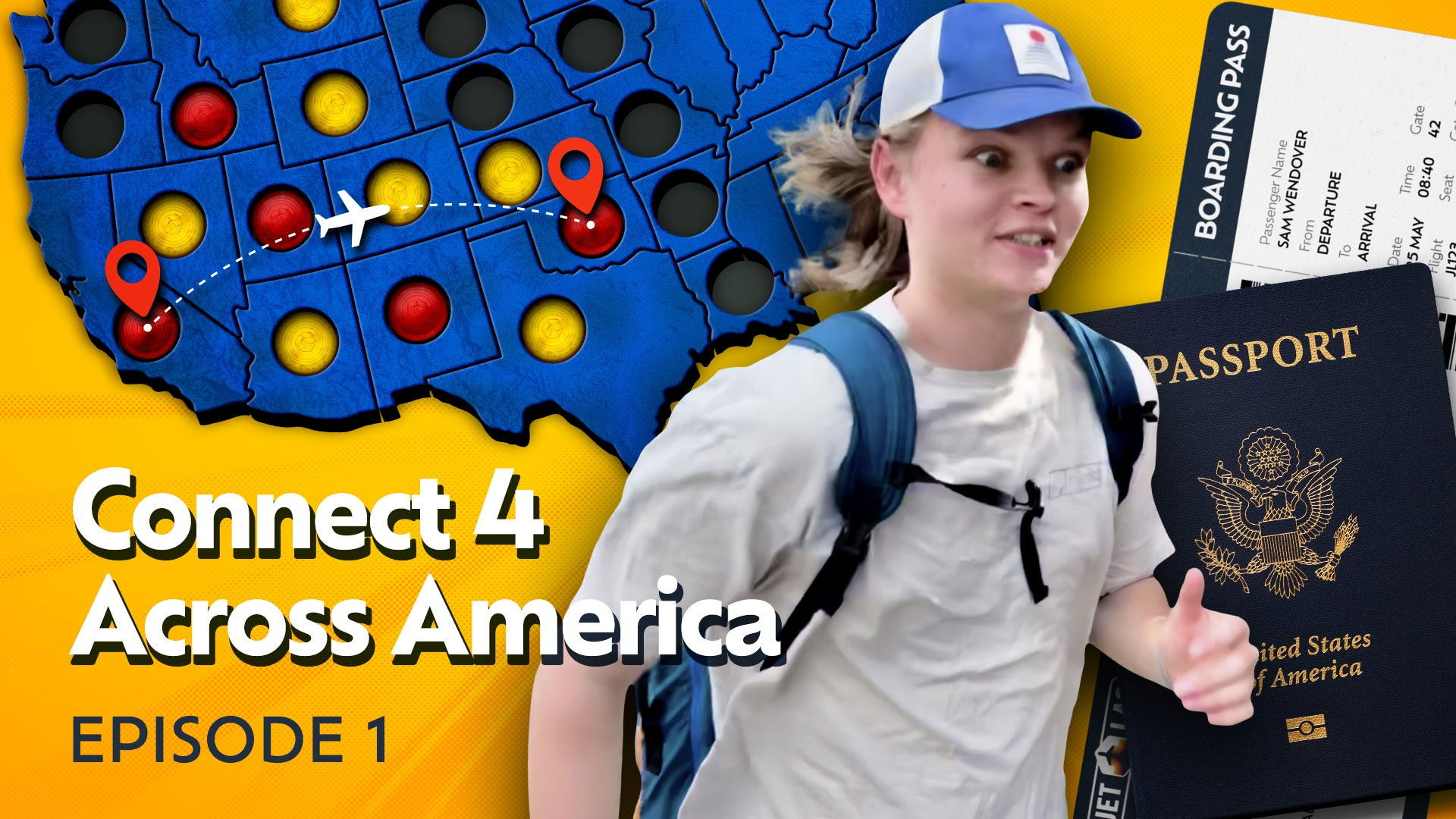 We Played Connect 4 by Travelling to Actual US States