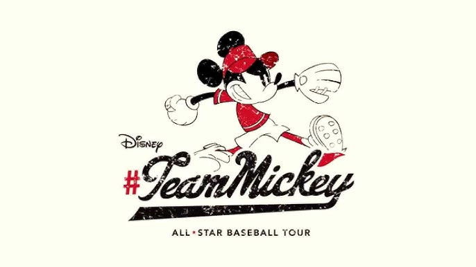 Team Mickey Hits The Baseball Field
