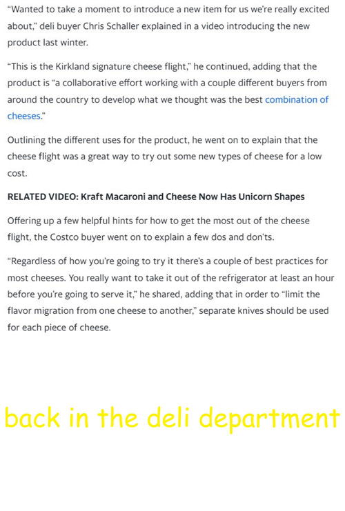 Back in the Deli Department