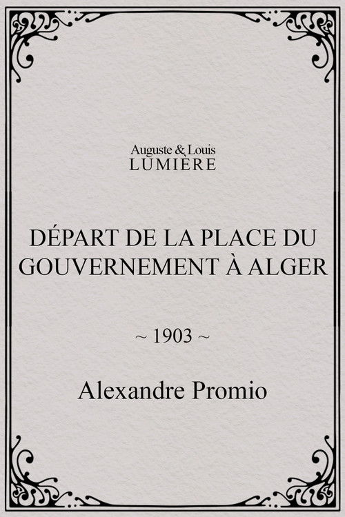 Départ de la place du Gouvernement à Alger