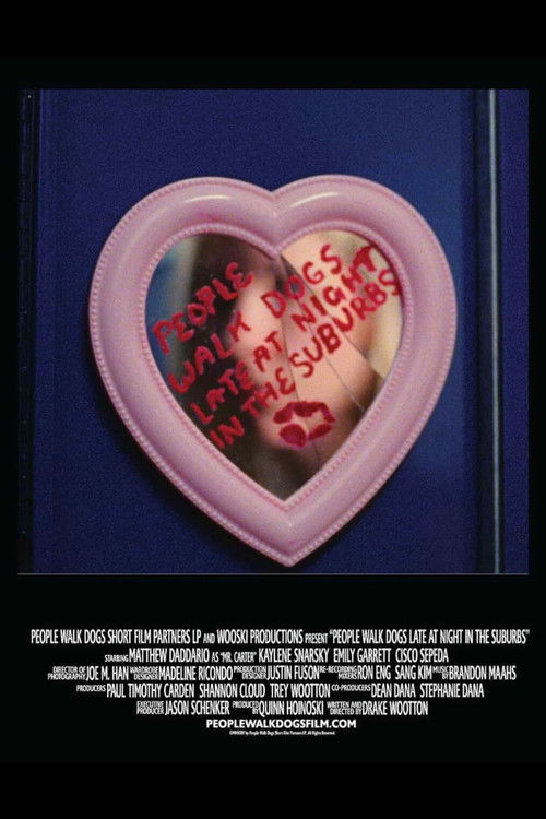 People Walk Dogs Late at Night in the Suburbs